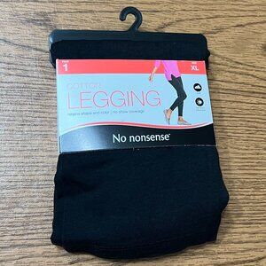 no nonsense Black Cotton Leggings